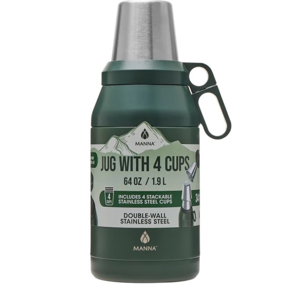 Manna 64OZ Green Stainless Steel Jug Set - Picture 2 of 7